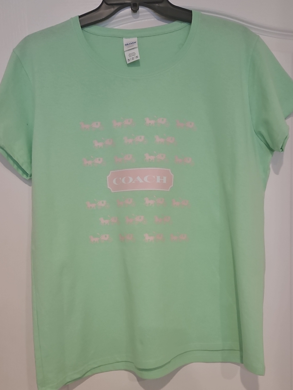 Graphic Shirt With Coach Pink Logo New